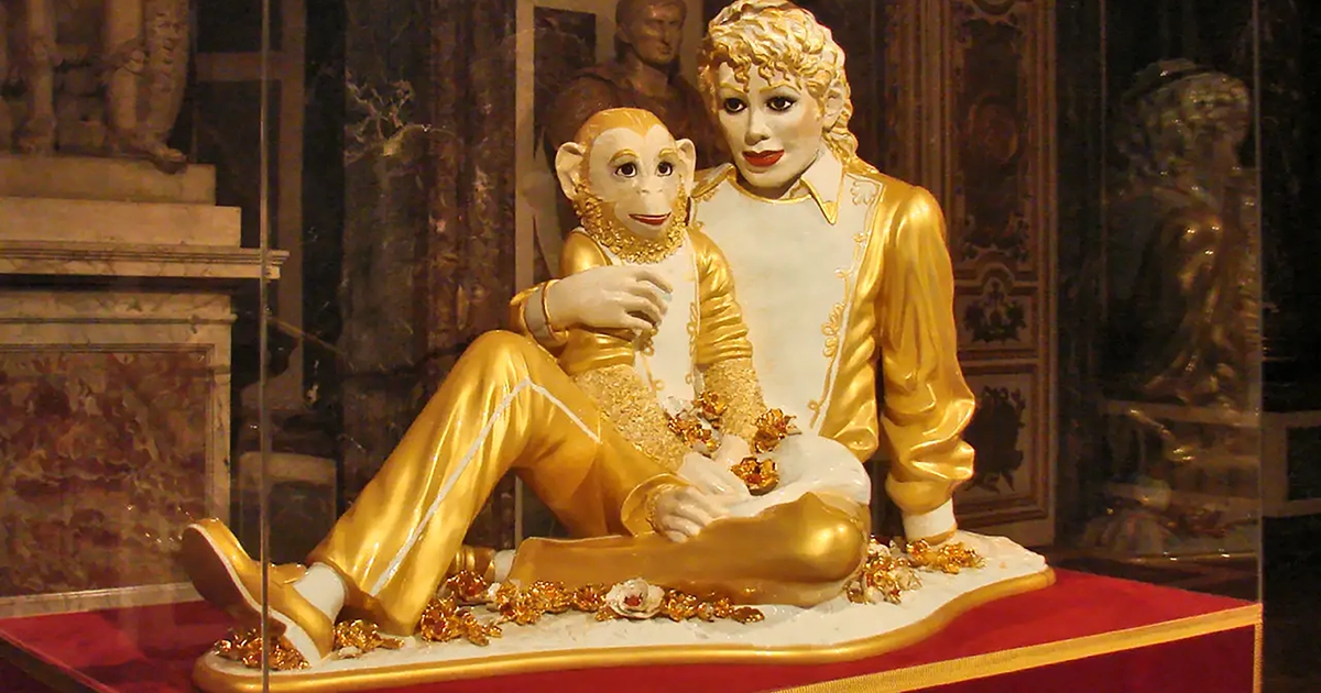 Jeff Koons, "Michael Jackson and Bubbles", Porcelain, New York, USA, 1988.
