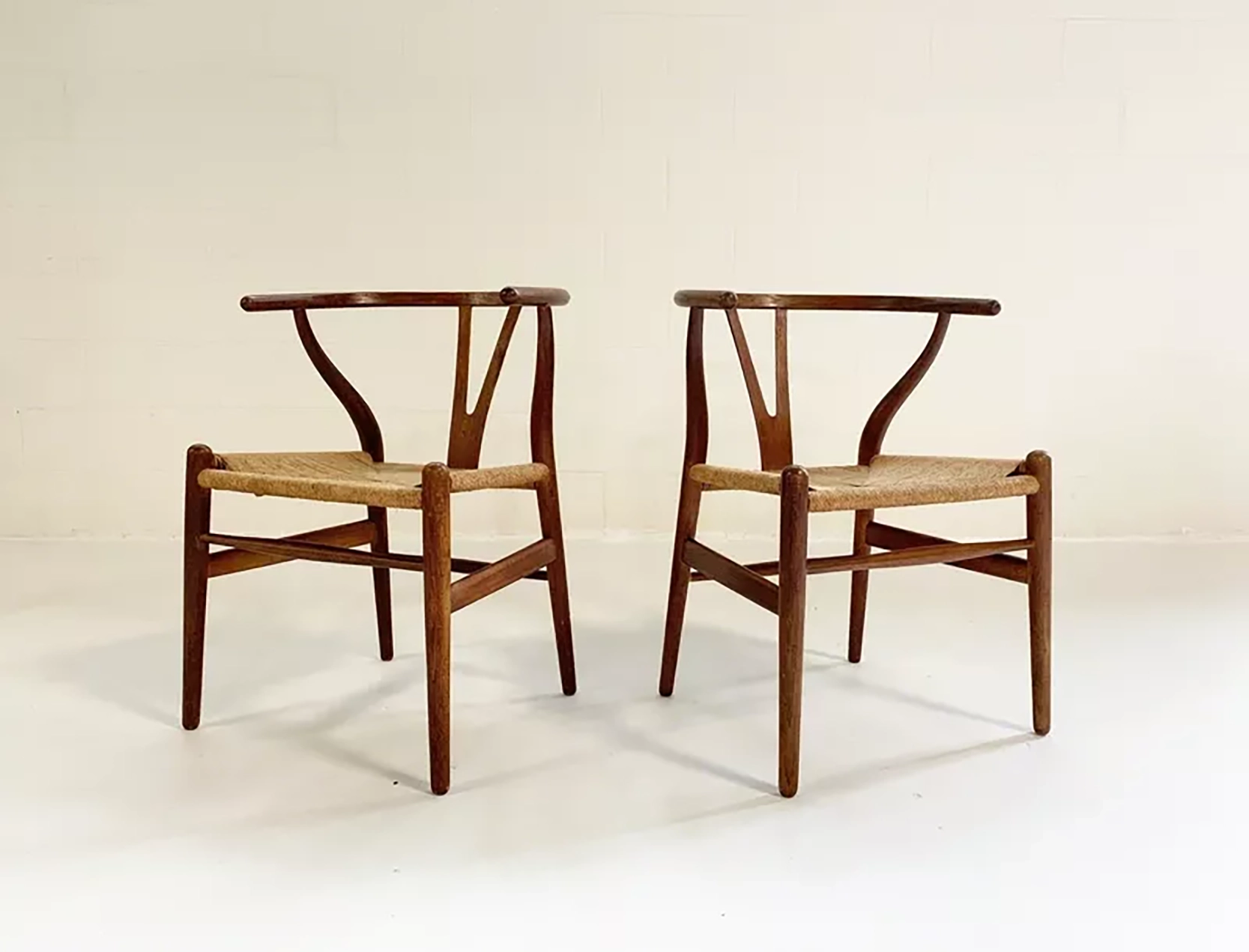Hans J. Wegner, "CH24 Wishbone Chair", Wood and natural cord, Denmark, 1950.
