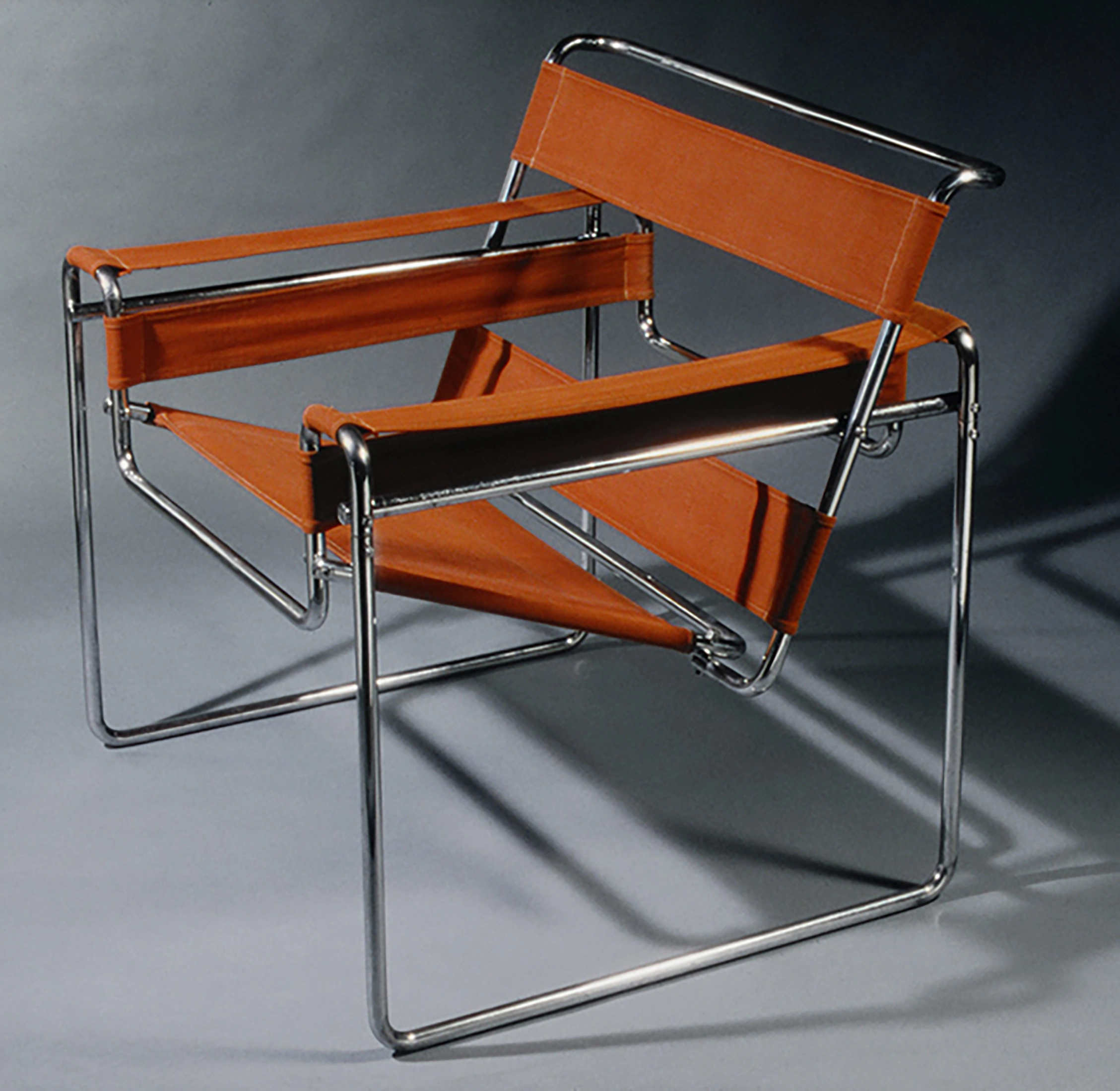 Marcel Breuer, "Wassily Chair", Tubular steel and fabric, Dessau, Germany, 1925.