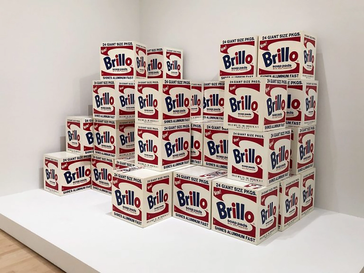 Andy Warhol, "Brillo Boxes", Silkscreen ink and house paint on plywood, New York, 1964.