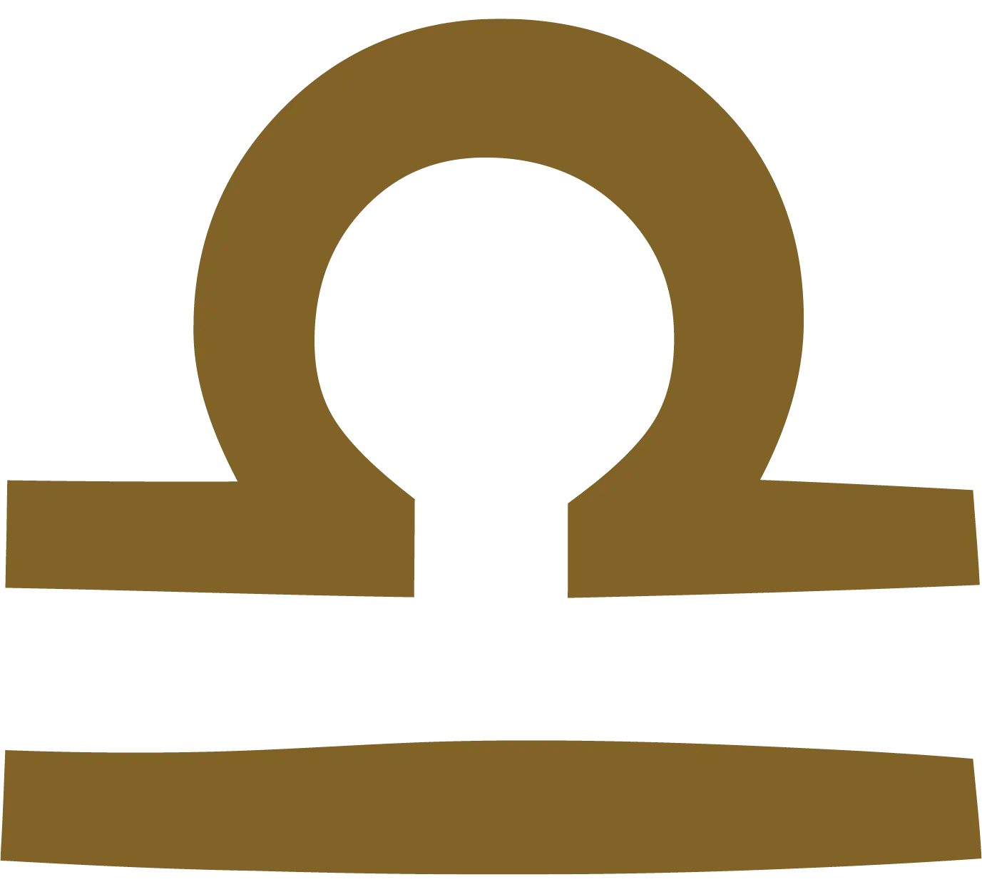 gold digital illustration of zodiac symbol for Libra; made for this site page