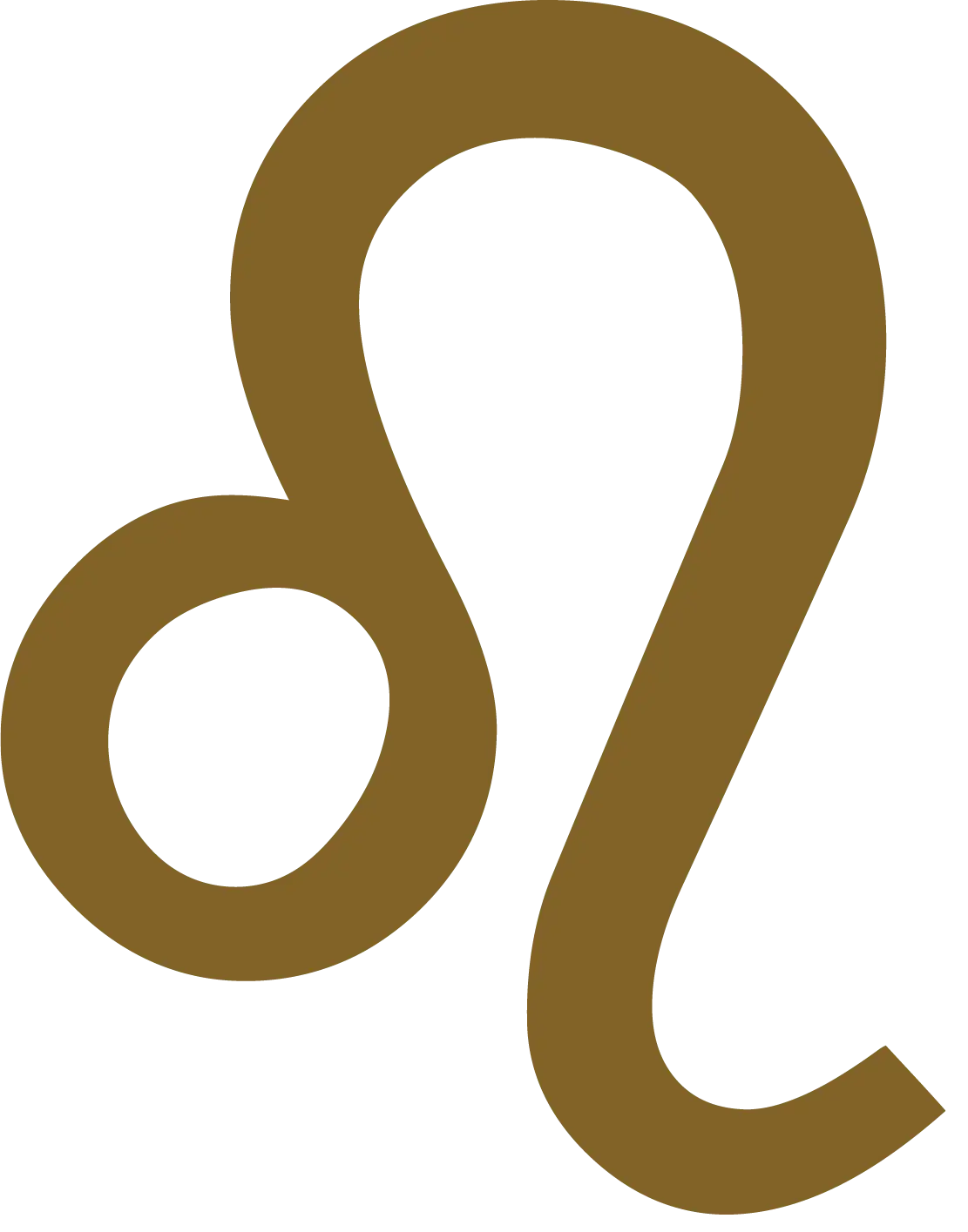 gold digital illustration of zodiac symbol for Leo; made for this site page