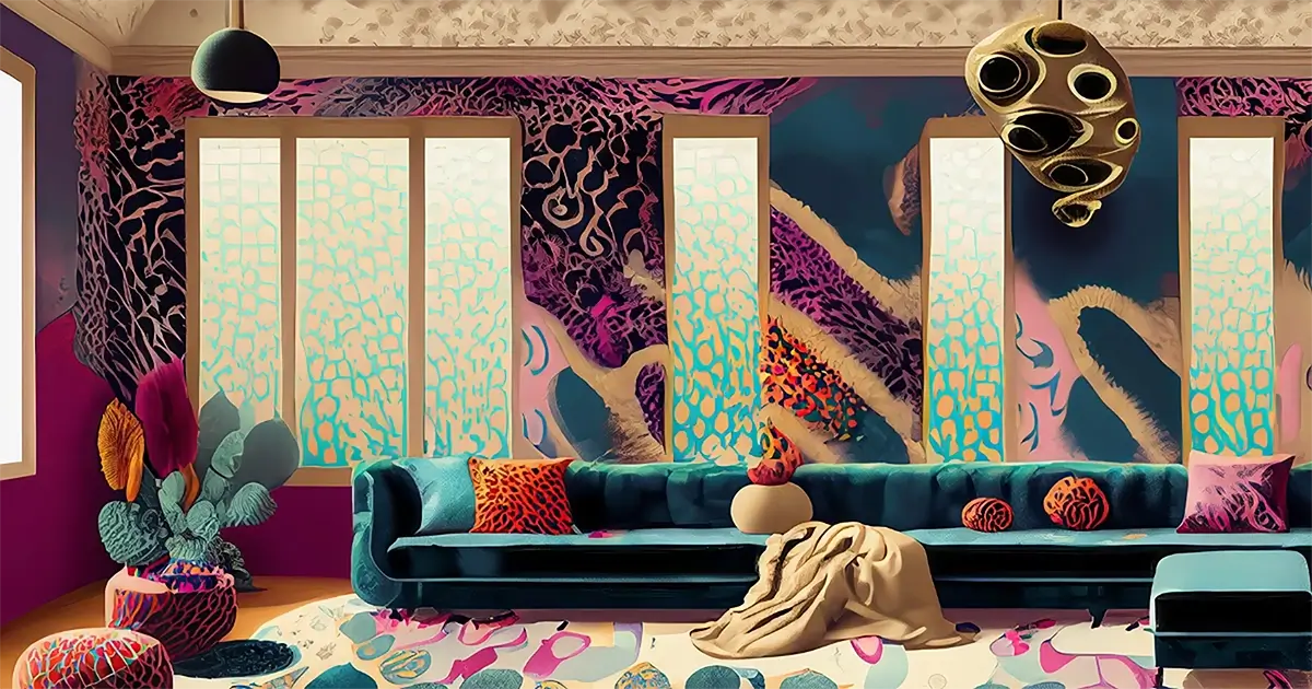 Artist interpretation of Maximalism design for art history article. Embrace organized chaos. 