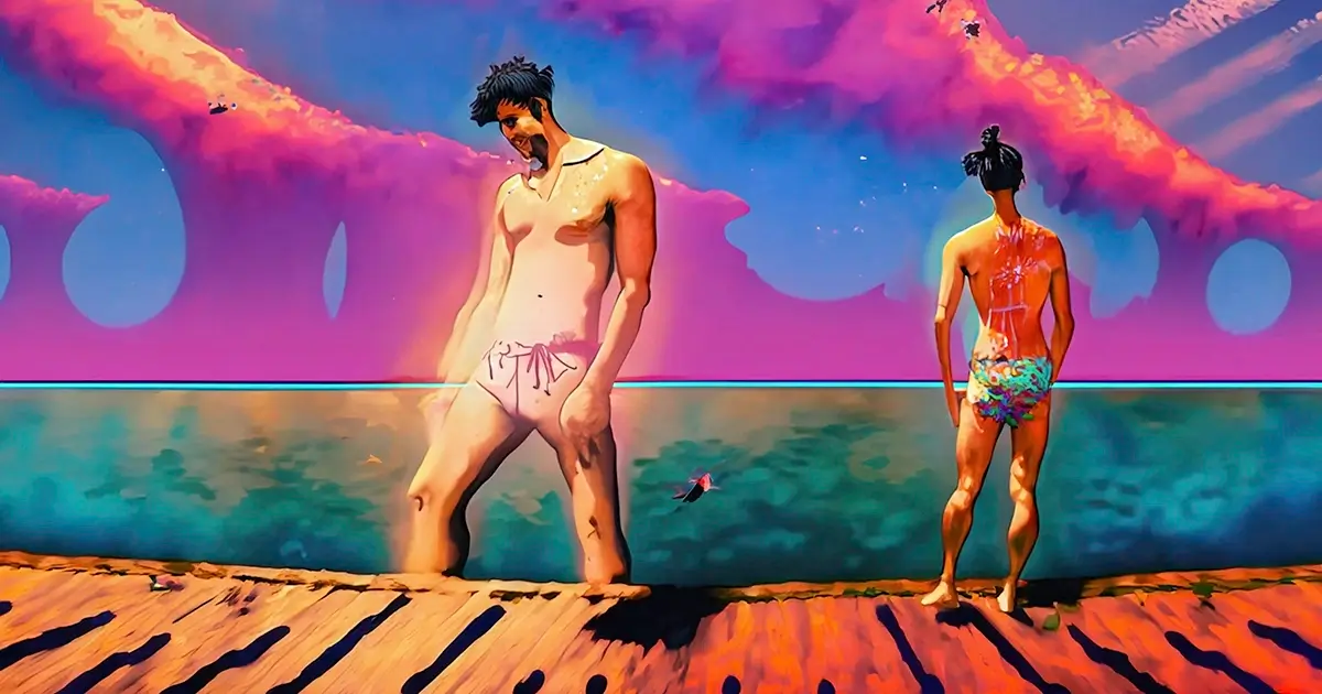 Contemporary digital art, @seanivore 2023
