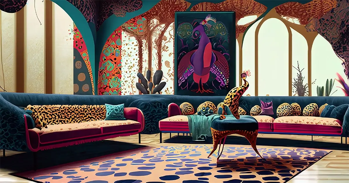 Artist interpretation of Maximalism design for art history article. Embrace organized chaos. 