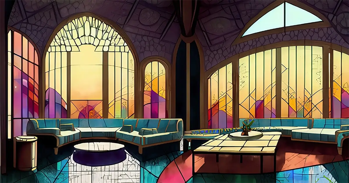 Artist interpretation of Art Deco design for art history article. Luxury and opulence. 