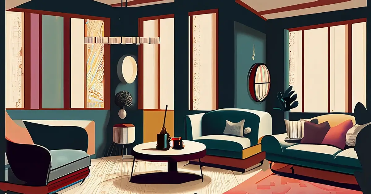 mid-century-modern timeline visualization