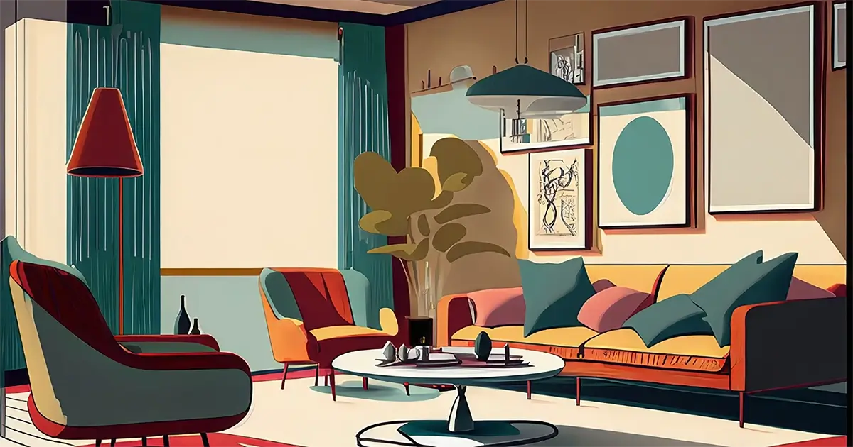 mid-century-modern timeline visualization